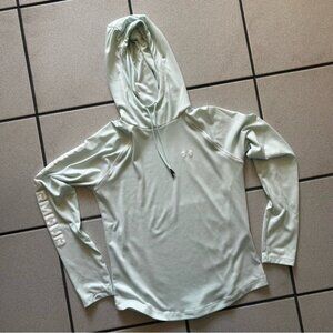 Under Armour Light Mint Green Hooded Long Sleeve Size Small